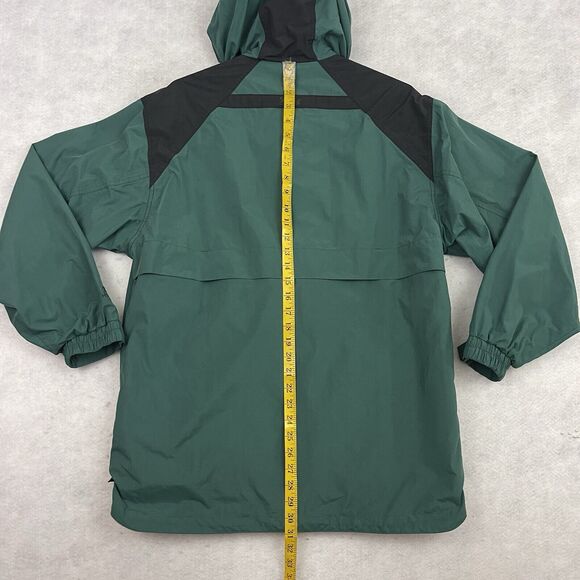 WOOLRICH Jacket Mens Medium Windbreaker Parka Spruce Green Hooded Drawstring - Picture 6 of 16